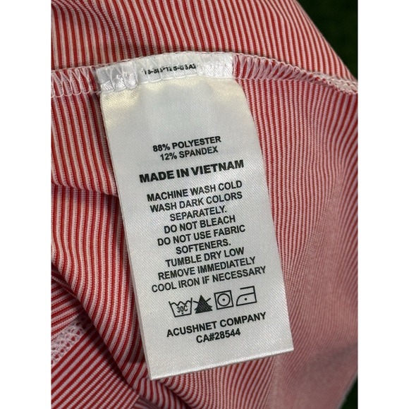 Footjoy Polo Shirt Mens XL Red Blue Striped Golf Stretch Casual Preppy FJ - Picture 7 of 13